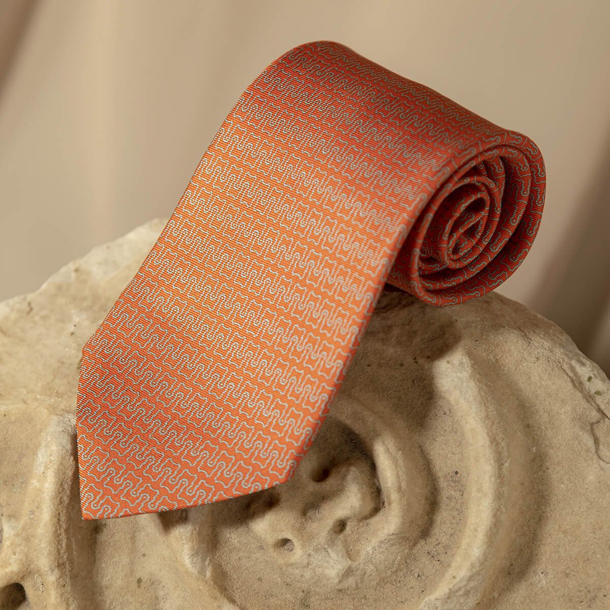 Cravatta San Pietro Concatenata Arancione - immagine 5