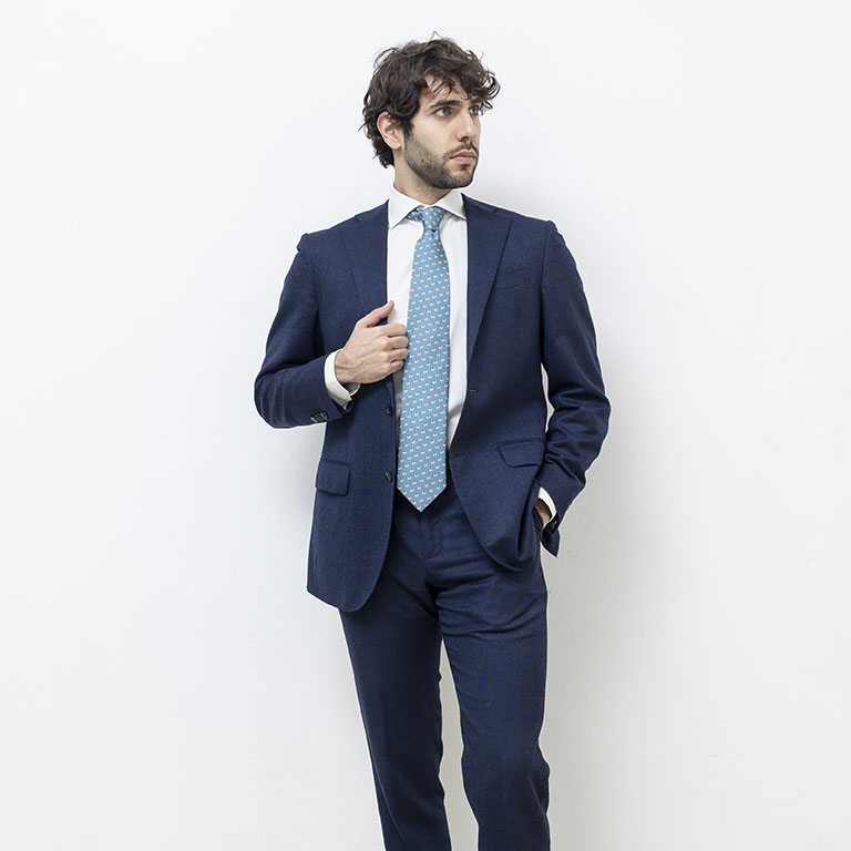 Cravatta Campidoglio Marco Aurelio Azzurra - immagine 2