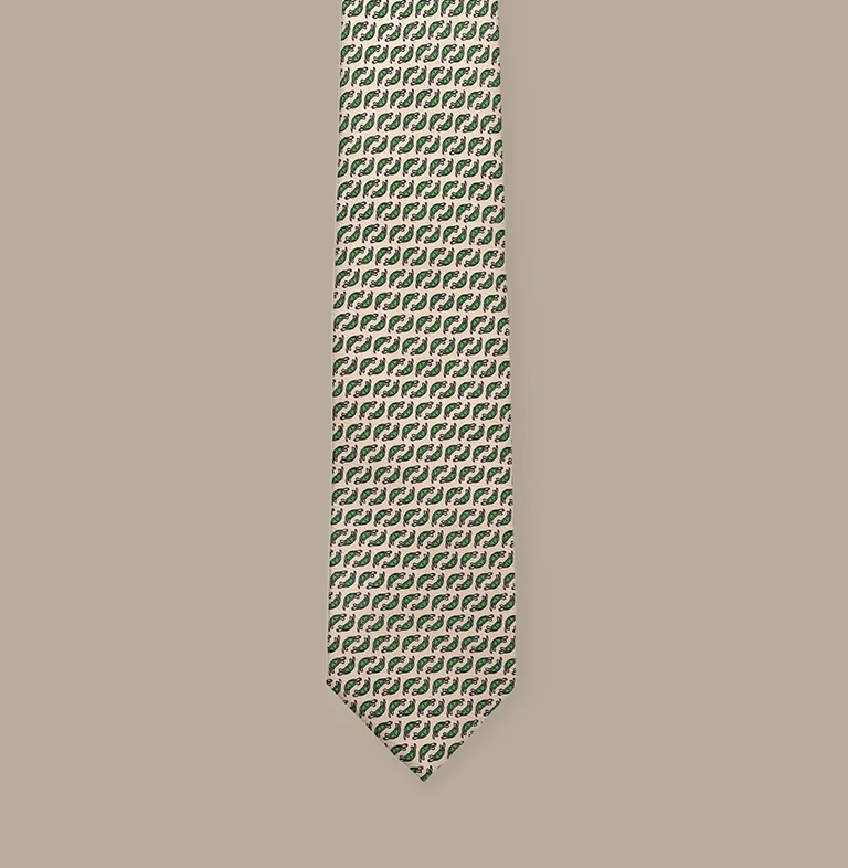 Cravatta Tartarughe Rosa Antico - immagine 2