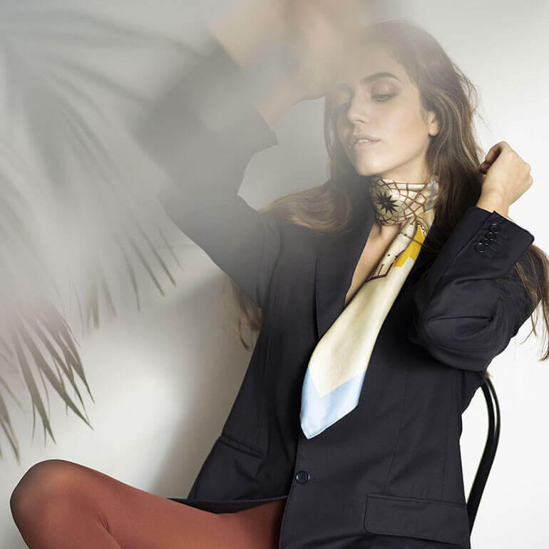 Foulard Carré 70 Asylum Neutro - immagine 5